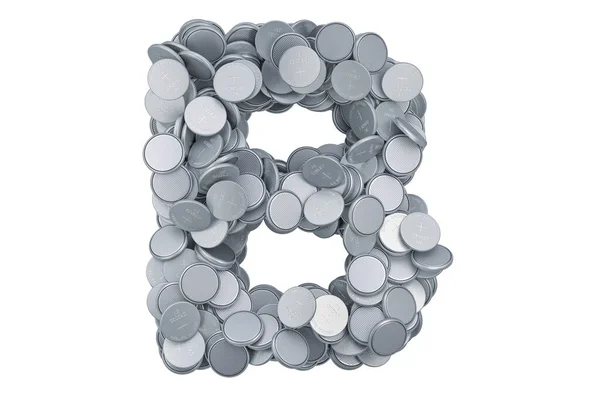 Letra Celdas Botón Representación Aislada Sobre Fondo Blanco — Foto de Stock