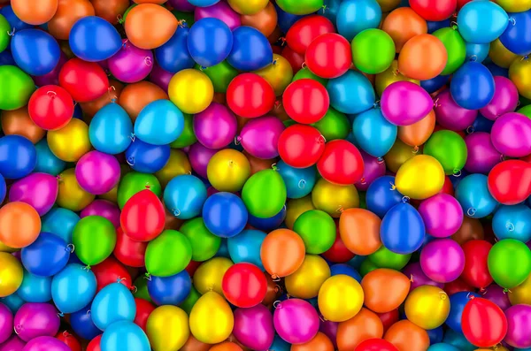 Achtergrond Van Gekleurde Ballonnen Rendering — Stockfoto