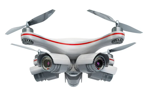 Drone Security Surveillance Cameras Rendering — Stock Photo, Image