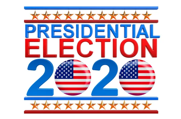 Президентські Вибори 2020 Року Сша Концепція Рендеринг Ізольований Білому Тлі — стокове фото