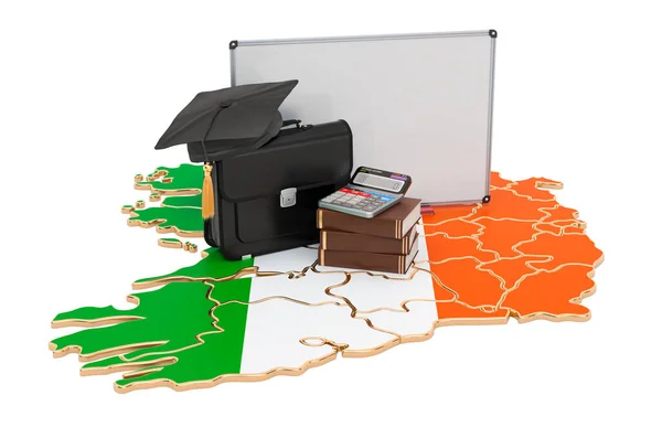 アイルランドのビジネス教育概念 白い背景に隔離された3Dレンダリング — ストック写真