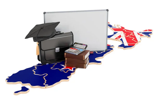 Obchodní Vzdělávání Konceptu Nového Zélandu Vykreslování Izolované Bílém Pozadí — Stock fotografie
