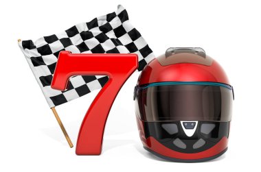 70. Yıldönümü Grand Prix konsepti, 3 boyutlu görüntüleme beyaz arkaplanda izole edildi