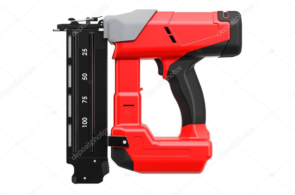 Electric Brad Nailer, 3D rendering isolated on white background