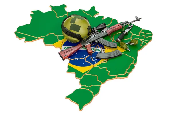 Fuerza Militar Ejército Conflicto Bélico Brasil Concepto Representación Aislada Sobre — Foto de Stock