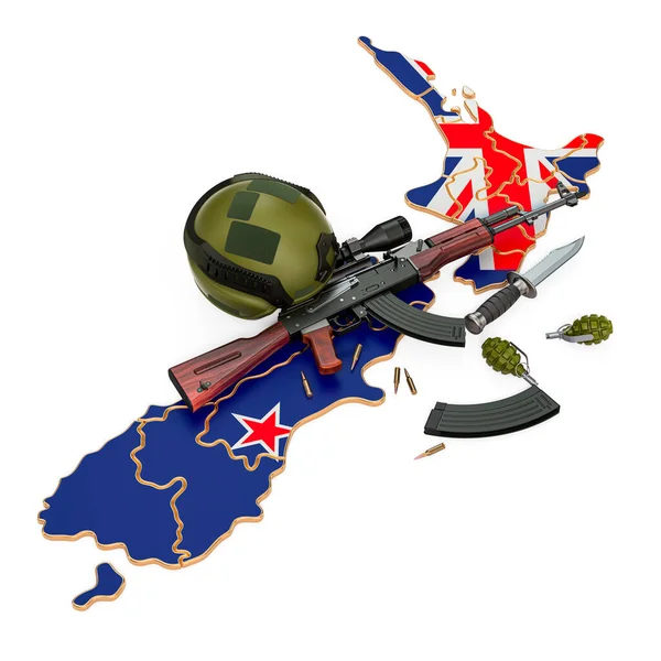 Militaire Macht Leger Oorlog Conflict Nieuw Zeeland Concept Rendering Geïsoleerd — Stockfoto