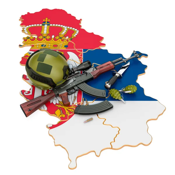 Force Militaire Armée Conflit Guerre Serbie Concept Rendu Isolé Sur — Photo