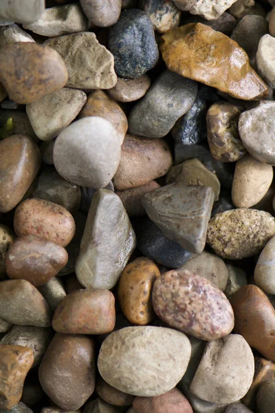 Bahçe dekorasyonu veya bahçe yolu olarak kullanılan çakıl taşları.