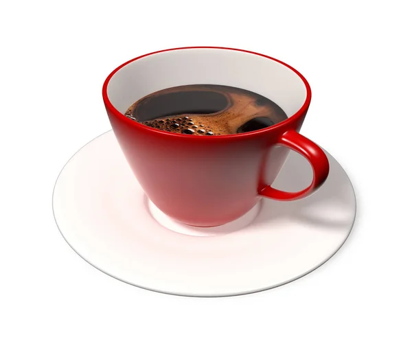 Röd Kopp Kaffe Band — Stockfoto