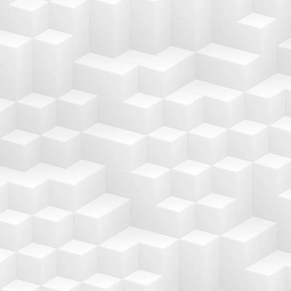 White Abstract Cubes Illustration — Stock Photo, Image