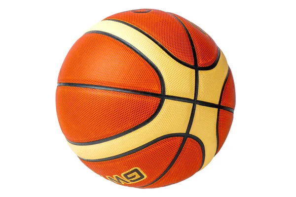 Баскетбол изолирован на белом фоне, как спортивный, так и фитнес-символ . — стоковое фото