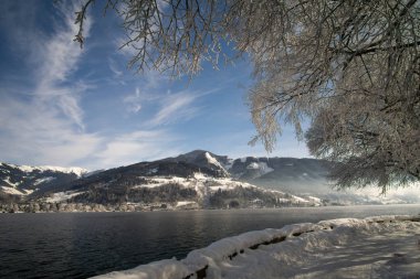 Ski resort zell am görmek, Avusturya Alplerinde, kış