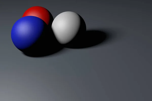 Renkli 3 topları 3d render resim. Soyut duvar kağıdı ve arka plan.