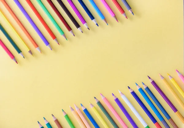 Color Pencil Education Back School Concept Copy Space — Stock Photo, Image
