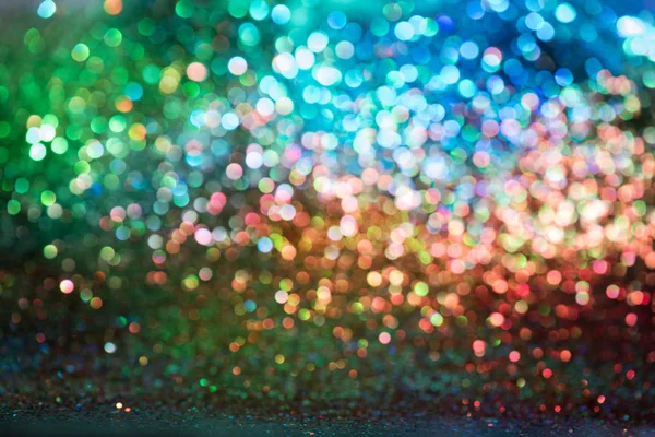 Bokeh Paillettes Colorfull Fond Abstrait Flou Pour Anniversaire Anniversaire Mariage — Photo