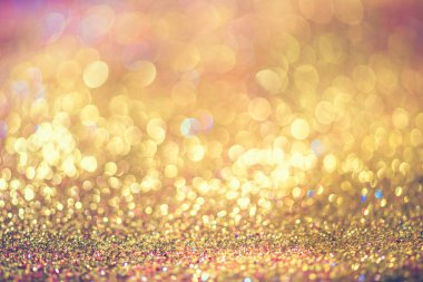 Altın bokeh arka plan Derma bulanık glitter Doğum günü, yıldönümü, düğün, yeni yıl arifesi ya da Noel için.