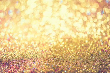 Altın bokeh arka plan Derma bulanık glitter Doğum günü, yıldönümü, düğün, yeni yıl arifesi ya da Noel için.
