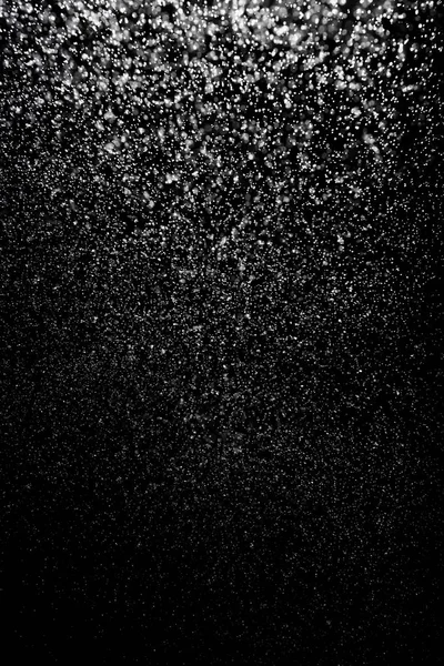 Falling Snow Black Background — Stock Photo, Image