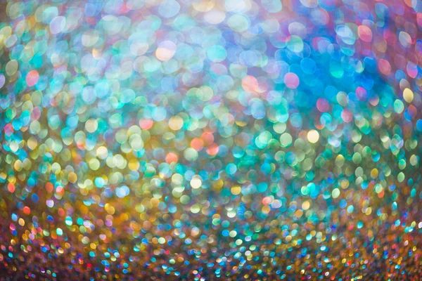 Třpytky Zlaté Bokeh Colorfull Rozmazané Pozadí Abstraktní Pro Narozeniny Výročí — Stock fotografie