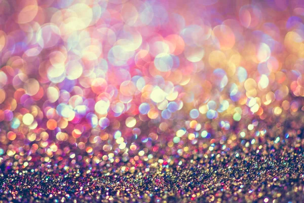 Glitter Gold Bokeh Colorfull Fondo Abstracto Borroso Para Cumpleaños Aniversario — Foto de Stock