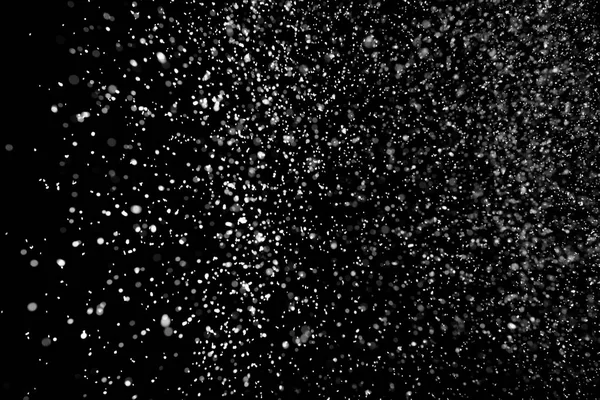 Schneefall Auf Schwarzem Hintergrund — Stockfoto