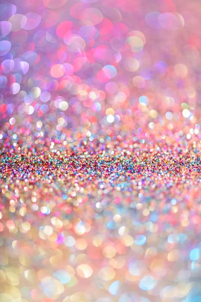 Paillettes Bokeh Colorfull Fond Abstrait Flou Pour Anniversaire Anniversaire Mariage — Photo