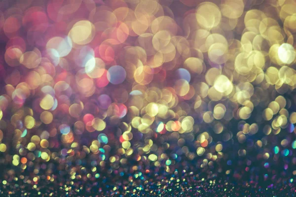 Glitter Χρυσό Bokeh Colorfull Θολή Αφηρημένα Φόντο Για Γενέθλια Επέτειος — Φωτογραφία Αρχείου