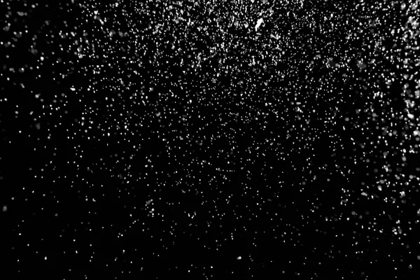 Caduta Neve Giù Sullo Sfondo Nero — Foto Stock