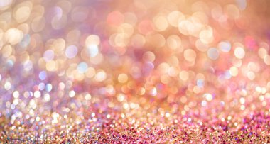 Altın bokeh arka plan Derma bulanık glitter Doğum günü, yıldönümü, düğün, yeni yıl arifesi ya da Noel için.