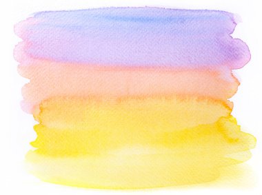 Beyaz zemin üzerine bir el çizilmiş suluboya.