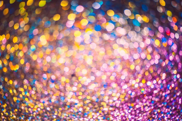 Bokeh Αποτέλεσμα Glitter Πολύχρωμο Θολή Αφηρημένη Φόντο Για Γενέθλια Επέτειο — Φωτογραφία Αρχείου