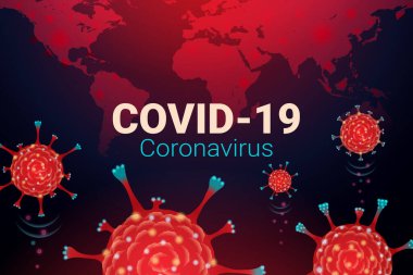 Covid-19 Coronavirus konsepti, tüm dünyaya yayılmış mikropların ve virüslerin istilası, NASA tarafından desteklenen bu görüntünün elementleri