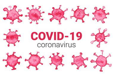 Covid-19 Coronavirus kavramı beyaz arkaplanda izole edildi.