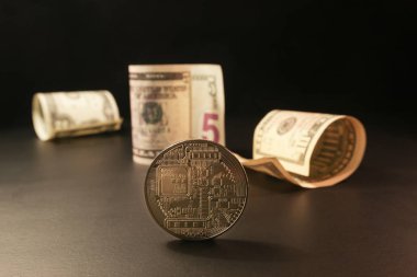 ICO e para birimi ve para dolar. İlk madeni para sunan bir başlangıç kadar finansman ve alternatif bir halka arz için bir yoludur.