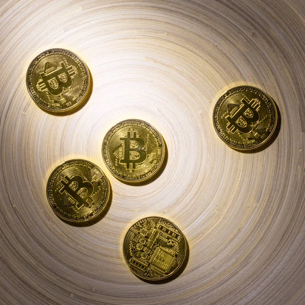 Konzept Bitcoin Mining Coin Bitcoin Als Kryptowährung — Stockfoto