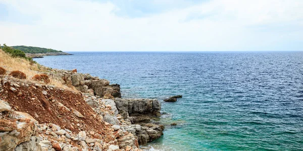 Kości Skokowej Kamień Nad Morzem Wybrzeże Morza Egejskiego Turcji Bodrum — Zdjęcie stockowe