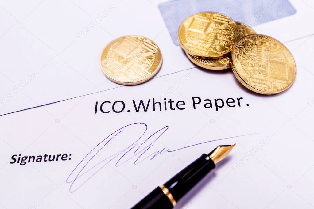 ICO White paper - one of the main documents for Initial coin offering. Roadmap for funding new projects and startup