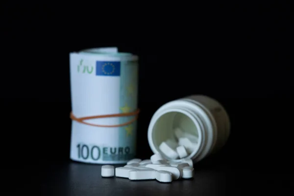 Conceptul Medicină Falsă Tabletele Pot Ilustra Investigațiile Domeniul Drogurilor Contrafăcute — Fotografie, imagine de stoc