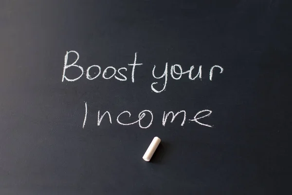 Boost Your Income Written Chalk Board — Stock Photo, Image