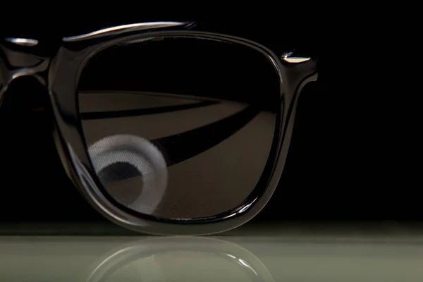 Gafas Sol Negras Concepto Espionaje Piratería — Foto de Stock