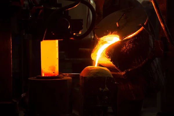 Forno Fusão Equipamentos Fábrica Para Ferro Fundido Aço Metal Líquido — Fotografia de Stock