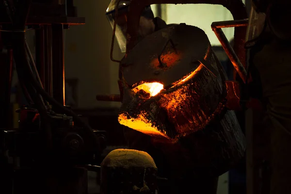 Melting Furnace Factory Equipment Cast Iron Steel Molten Liquid Metal Stock Picture