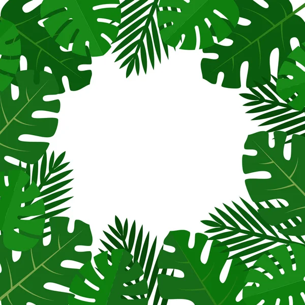 Palma Deja Fondo Huella Aloha Patrón Tropical Palmera Estilo Plano — Vector de stock