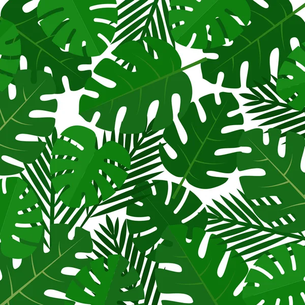 Тло Пальмового Листя Алоха Друкує Тропічний Візерунок Пальмового Дерева Плоский — стоковий вектор