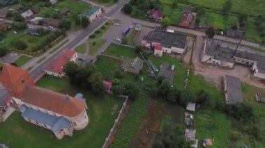 Grodno, Belarus bölgesinde karmaşık Mir kale dron görünümü