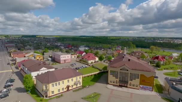 Miasto Ivye, Białoruś. Filmik z lotu ptaka — Wideo stockowe
