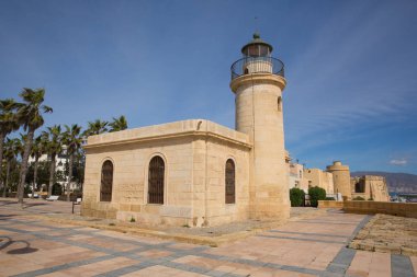 Roquetas del Mar lighthouse coast of Almera, Andaluca Spain  clipart