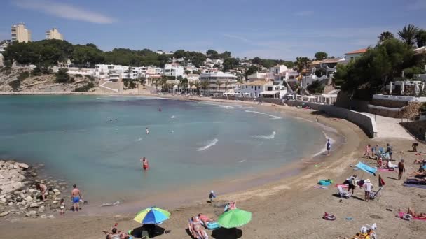 Portet Spanya Spanyol Köyü Moraira Yakınındaki Plaj Costa Blanca Üzerinde — Stok video