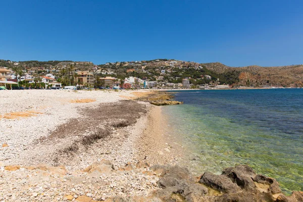 Javea España Playa Grava Hacia Puerto — Foto de Stock