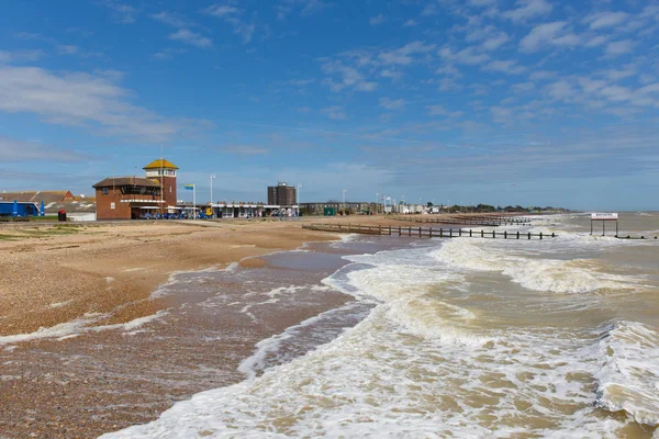Littlehampton South Coast Holiday Resort Waves Crashing — Stock Photo, Image